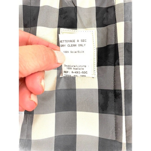 Paule Vasseur Paris Vintage Gingham Strapless Cocktail Dress Silk Size 38 France - Picture 11 of 11